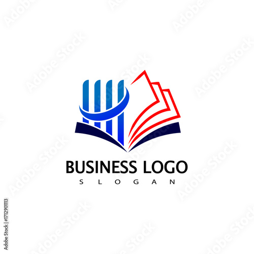 Business Education Logo. Finance Education Logo Design
