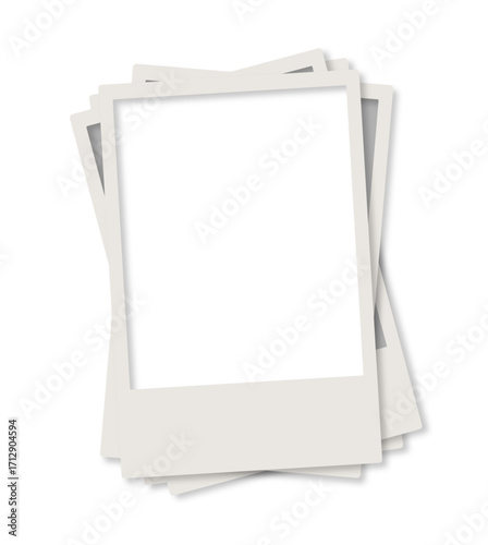 a stack of vertical instant type photo vector realistic