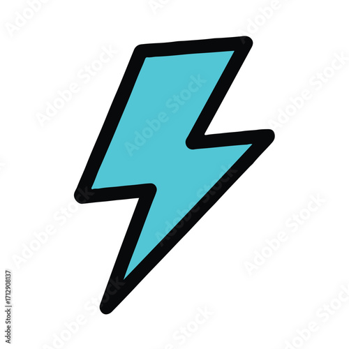 gradient lightning bolt vector icon representing electricity energy flash speed power technology