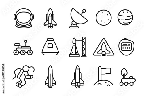 Vector neptune uranus dwarf saturn moon icon earth system sun jupiter solar