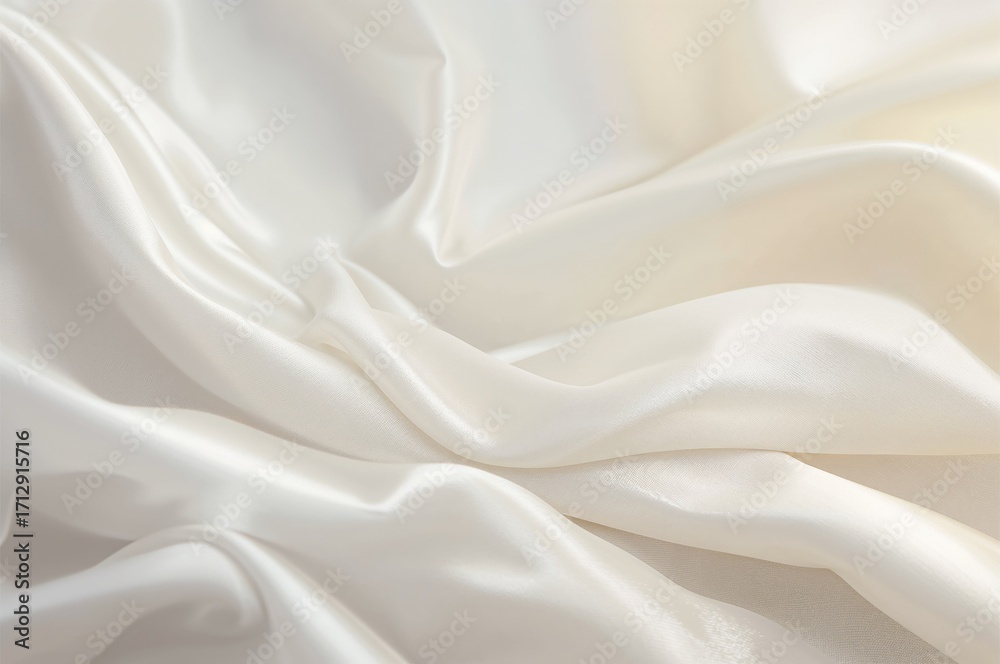 Obraz premium Silky white cloth backdrop with empty area