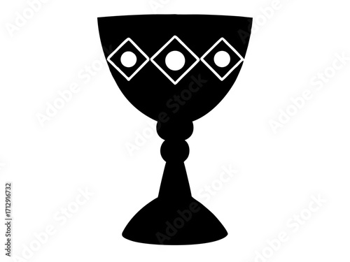 Holy chalice silhouette vector,chalice icon vector