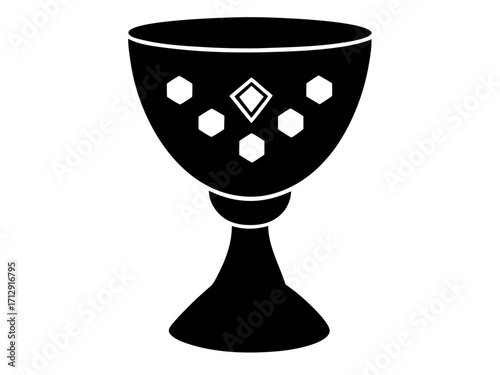 Holy chalice silhouette vector,chalice icon vector