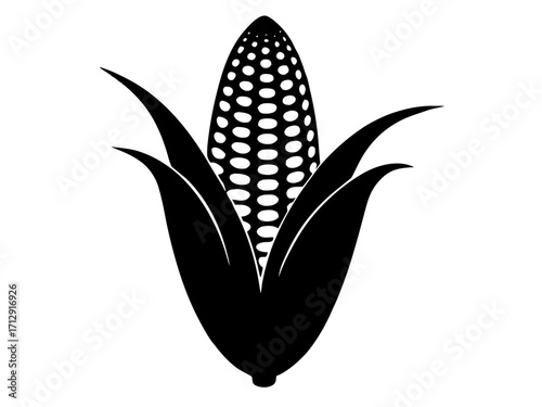 Corn Cob  simple   silhouette vector,Corn Cob icon vector