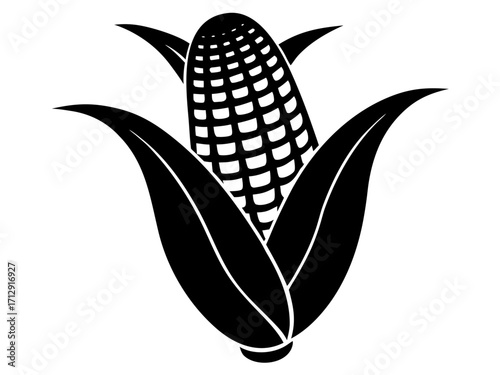 Corn Cob  simple   silhouette vector,Corn Cob icon vector