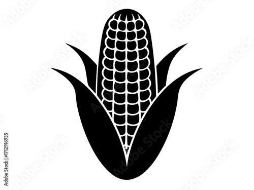 Corn Cob  simple   silhouette vector,Corn Cob icon vector