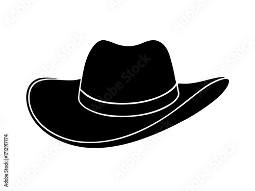 cowboy hat  silhouette vector,cowboy hat icon vector