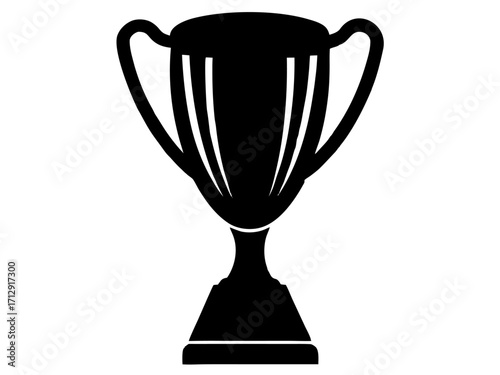 cricket trophy silhouette vector,champion trophy icon vector