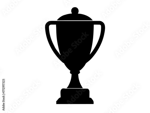 cricket trophy silhouette vector,champion trophy icon vector