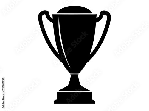 cricket trophy silhouette vector,champion trophy icon vector