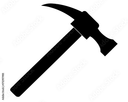 hammer simple silhouette vector,hammer icon