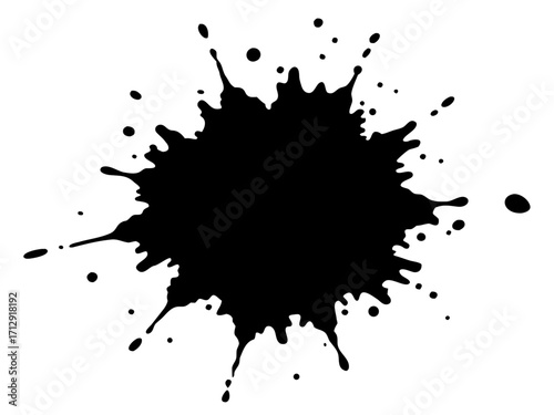 ink splatter  black silhouette vector,ink splashes icon