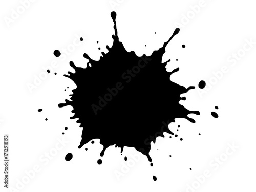 ink splatter  black silhouette vector,ink splashes icon