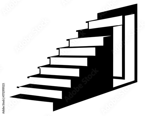 stair  black silhouette vector,stair icon