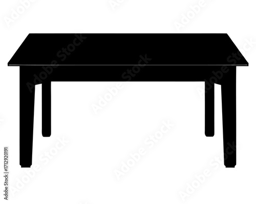 table black silhouette vector,wood table icon