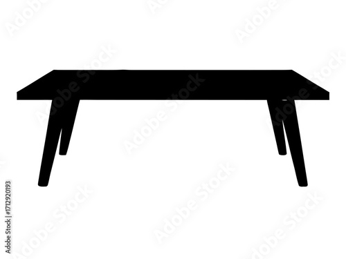 table black silhouette vector,wood table icon