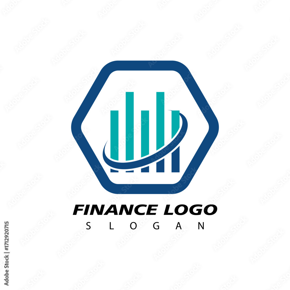Obraz premium Business Finance Logo design vector template 
