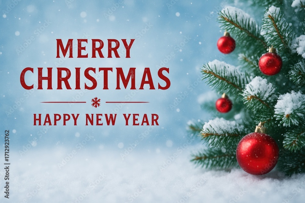 Obraz premium Season's Greetings for the Christmas and New Year Celebrations