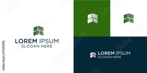 Modern abstract geometric logo design representing growth and innovation for corporate branding, perfect for business startups and professional services seeking a dynamic visual identity.