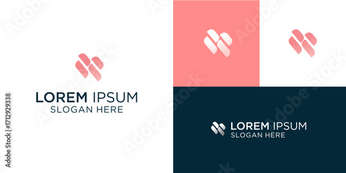 Modern minimalist abstract logo design template for branding and business identity, showcasing professional and elegant visual elements for commercial appeal and brand recognition.