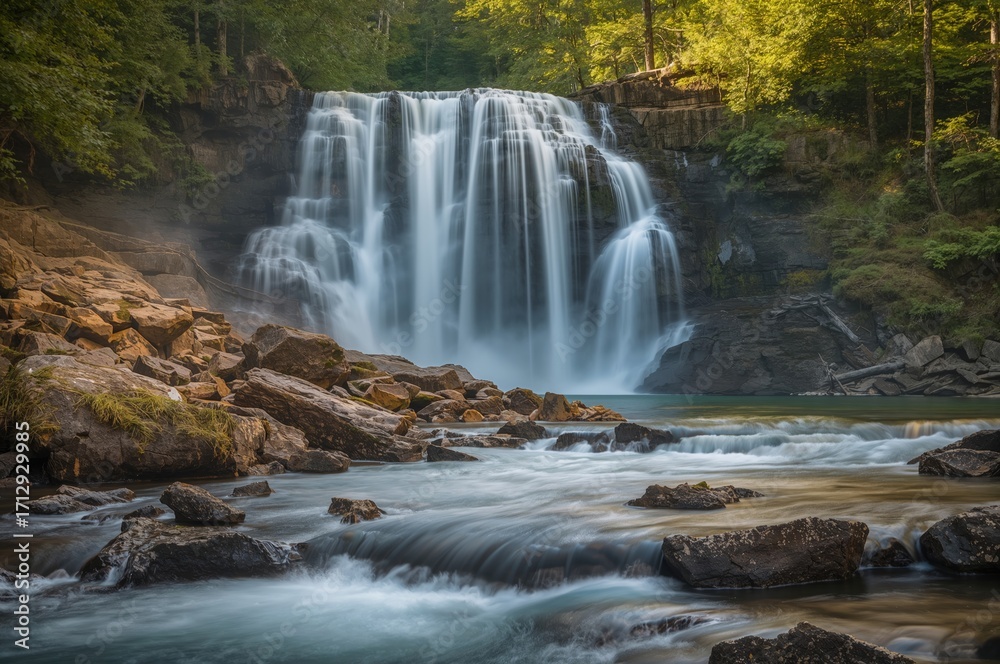 Fototapeta premium Resov Waterfalls Located Along the Huntava River