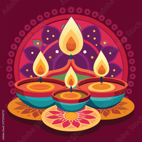 Candlelight day vector illustration design