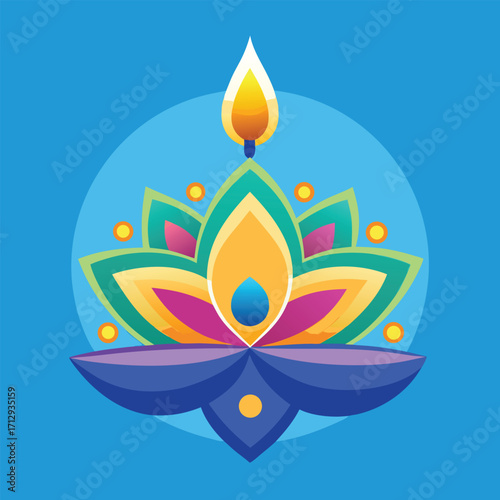 Flat dia de las velitas illustration