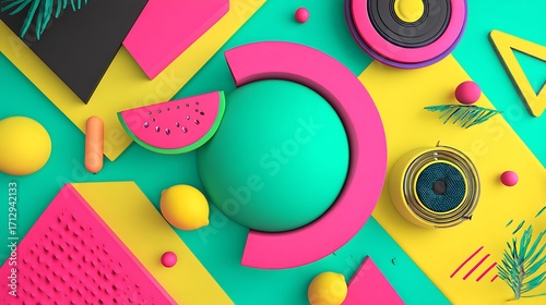 Wallpaper Mural colorful summer themed background Torontodigital.ca