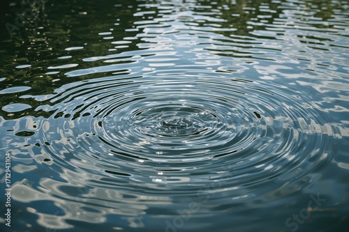 Reflection of ripples on the water surface