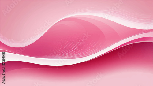 Abstract pink background with flowing lines and wave design