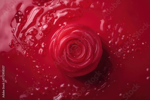Rose-shaped soap made with ...