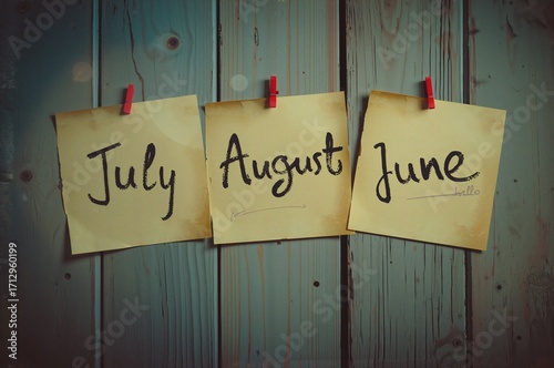 Three summer months display...