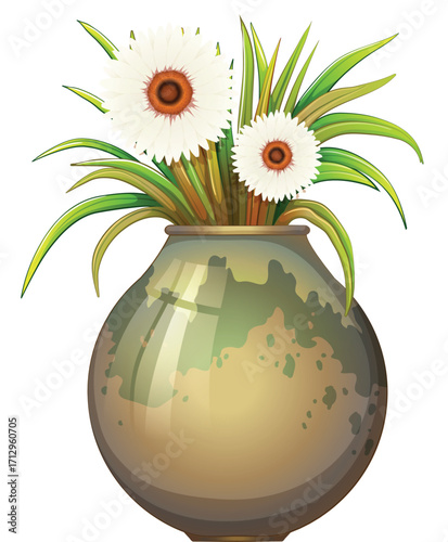 flower in a vase on the table