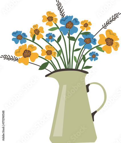 bouquet of flowers in vase