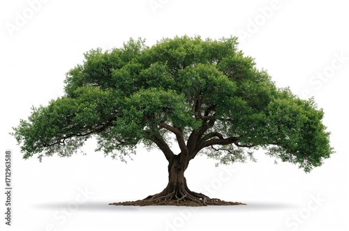 A solitary tree against a p...