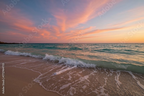 Evening sky above the sea s...