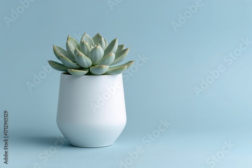 Green succulent in a white ...