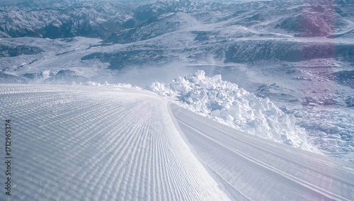 Paths on a freeride hill in...