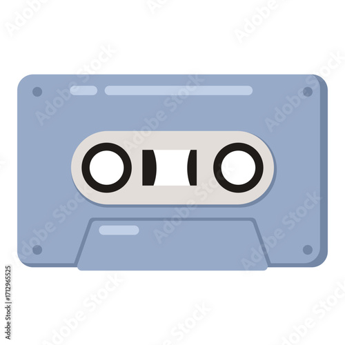 Vector Flat Icon - Audio Cassette