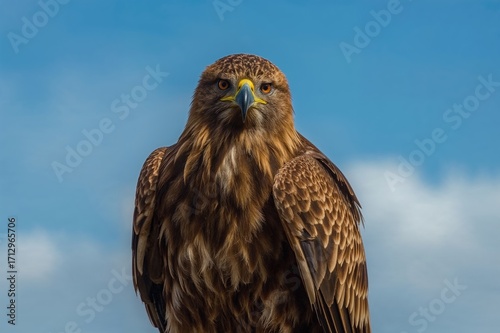 The majestic eagle poised a...