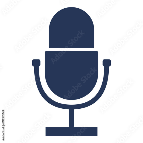 Vector Isolated Basic Icon - Microphone