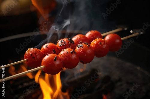 Grilled Tomatoes on Open Fl...