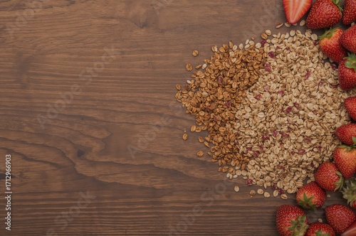 Delicious granola served in...