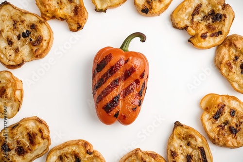 Delicious charred pepper on...