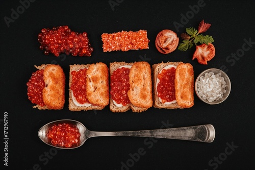 Arrangement of sandwiches t...