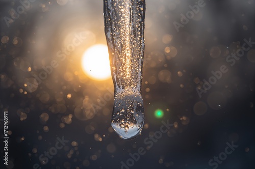 Close-up of a shimmering ic...