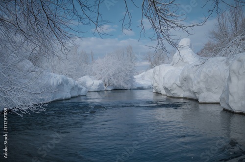 The icy river remains unfro...