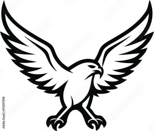 Eagle outline vector icon