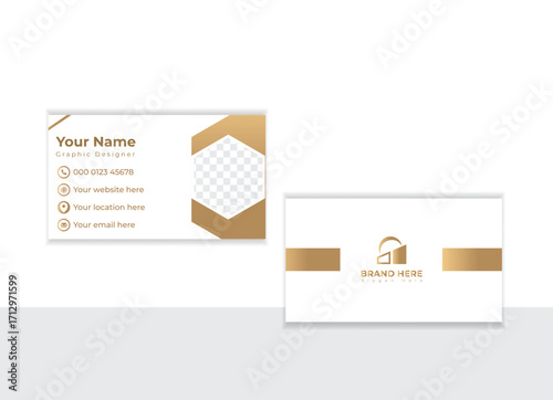 Vector modern unique business card template design.
