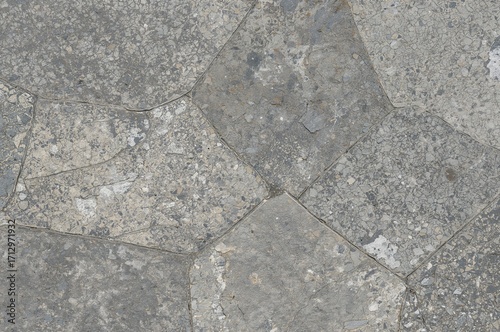 Floor made of stone slabs